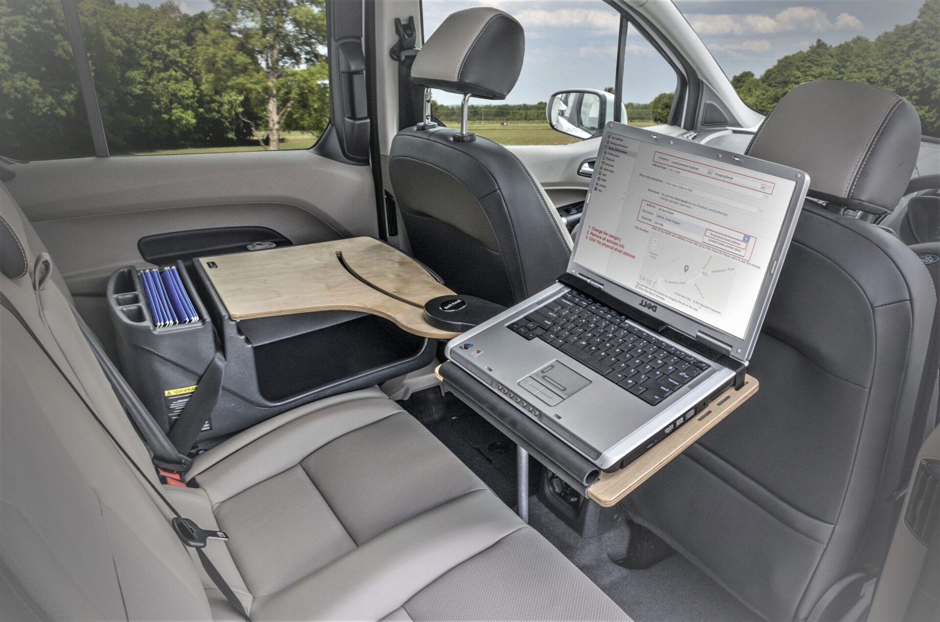 Auto Reach Desk Birke - Das Büro am Auto. Laptop / Notebook-Halterung. Auto  Schreibtische Roadmaster Power